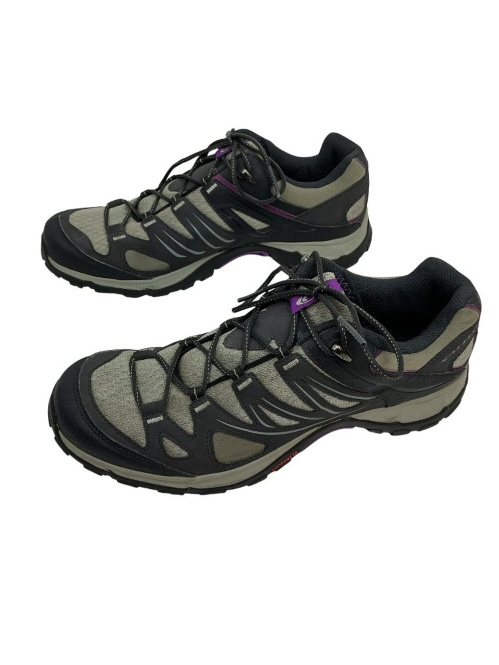 Salomon Ellipse GTX Gore-Tex Low-Top Trail Hiking Shoes Womens 10 Gray & Purple